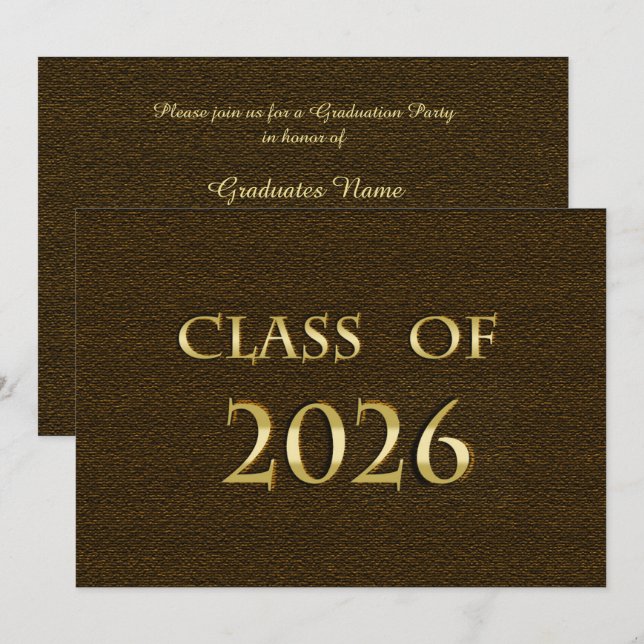 Convite para Festa de Formatura da Turma de 2026 M (Frente/Verso)
