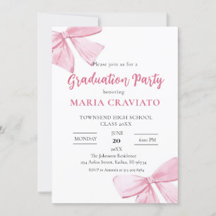 Convite para Festa de formatura de Arcos Rosa Eleg