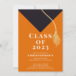 Convite para Festa de formatura de Boné de Formand