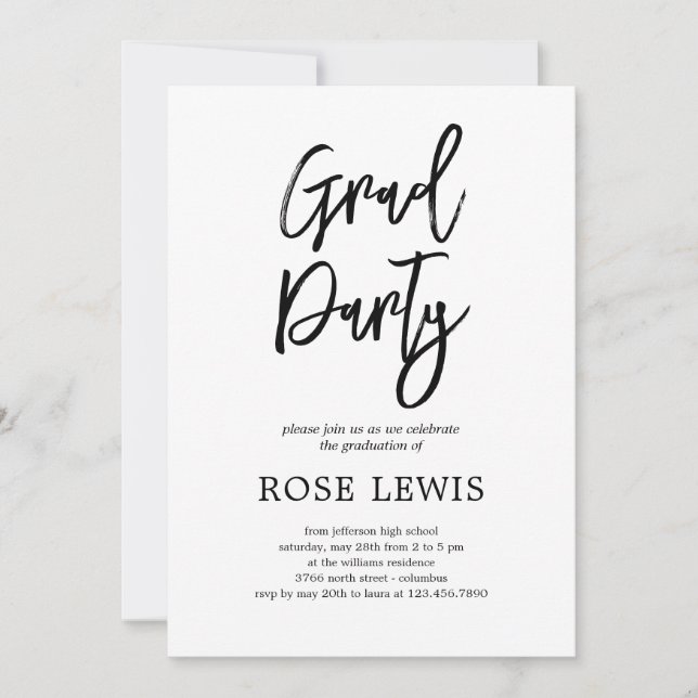 Convite para Festa de formatura de Charm Brutado (Frente)