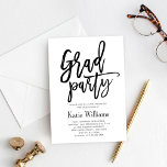 Convite para Festa de formatura de Charm Brutado<br><div class="desc">Planeje uma celebração de na moda com este convite moderno que seus convidados adorarão. Design por © berryberrysweet. Arquivos digitais imprimíveis estão disponíveis! Visite nosso site em www.berryberrysweet.com para obter mais detalhes!</div>