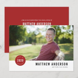 Convite para Festa de formatura de Crachás Moderno