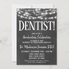 Convite para Festa de formatura de Dentista de Cha