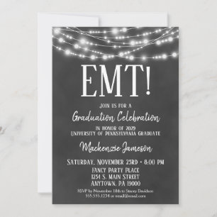 Convite para Festa de formatura de EMT de Quadro d