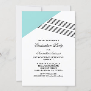 Convite para Festa de formatura de faixa geométric