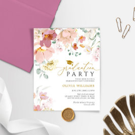 Convite para Festa de formatura de Flores Selvagen