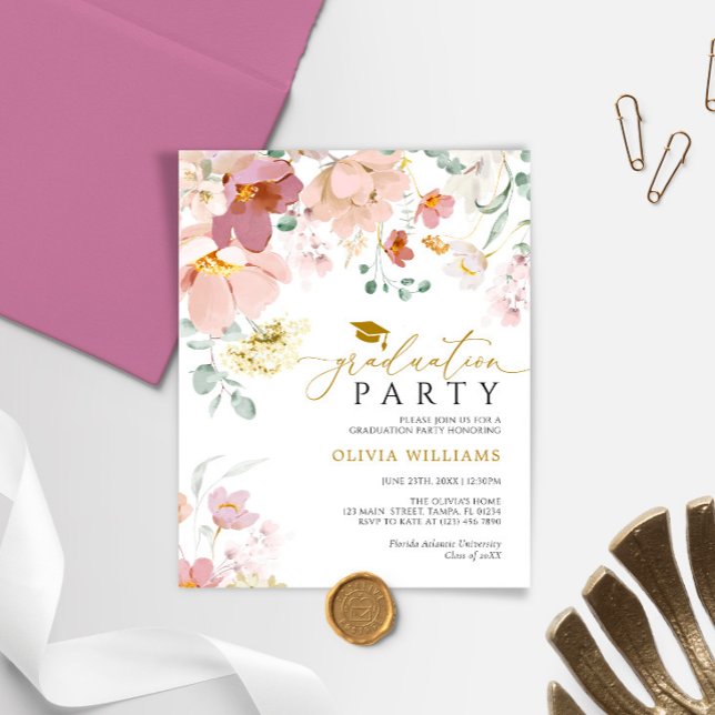 Convite para Festa de formatura de Flores Selvagen (Criador carregado)