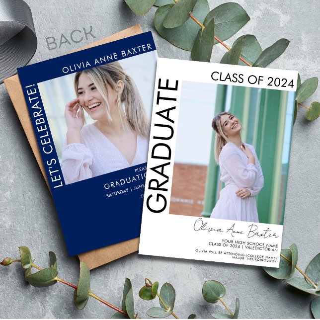 Convite para Festa de formatura de Foto Mínima Mod (Criador carregado)