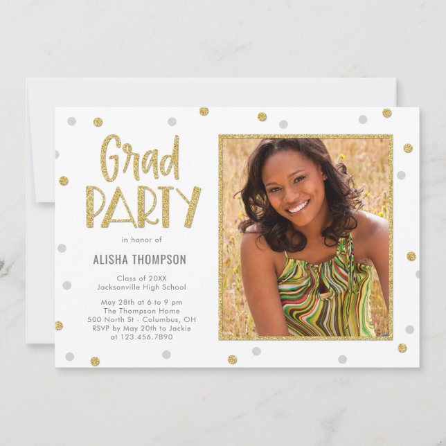Convite para Festa de formatura de Fotografias Con (Frente)