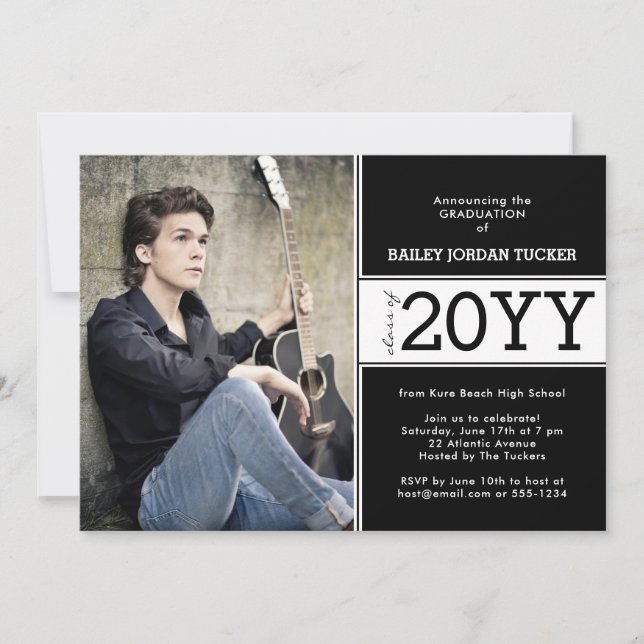 Convite para Festa de formatura de Fotografias de  (Frente)