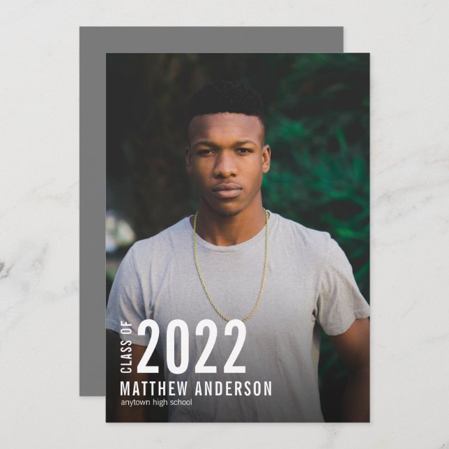 Convite para Festa de formatura de Fotografias de  (Frente/Verso)