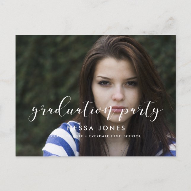 Convite para festa de formatura de Fotografias Ele (Frente)