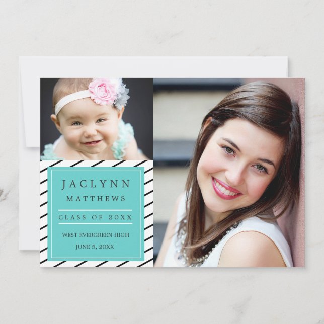 Convite para Festa de formatura de Fotos em Chic (Frente)