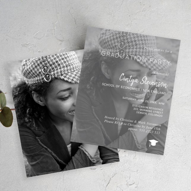 Convite para festa de formatura de fotos moderna (Criador carregado)