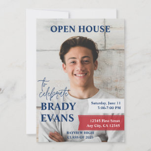 Convite para Festa de formatura de Fotos Vermelha