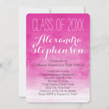 Convite para Festa de formatura de Fuchsia Waterco