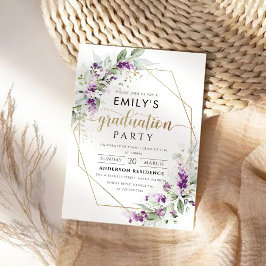 Convite para Festa de formatura de lavanda