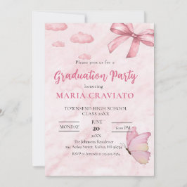 Convite para Festa de formatura de Mármore Rosa Su