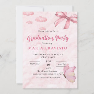 Convite para Festa de formatura de Mármore Rosa Su