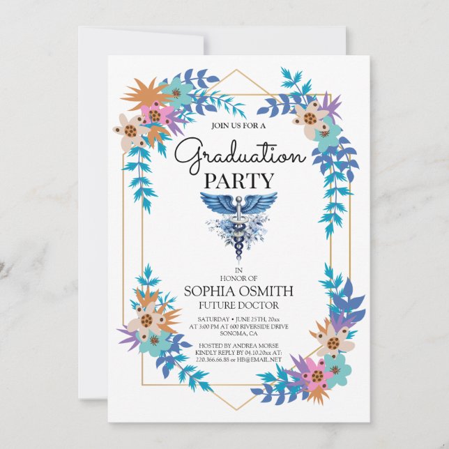 Convite para Festa de Formatura de Medicina | Cadu (Frente)