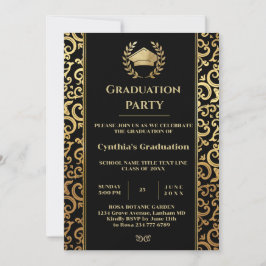 Convite para Festa de formatura de Quadro de Ouro