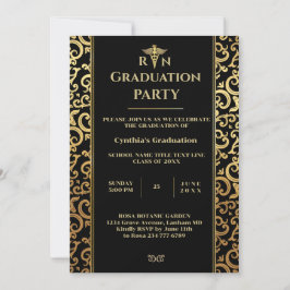 Convite para Festa de formatura de Quadro de Ouro