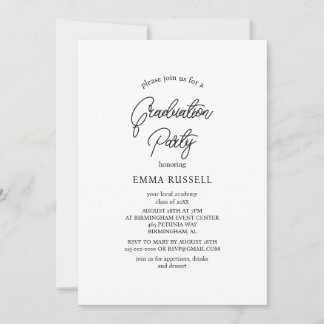 Convite para Festa de formatura de Script Moderno