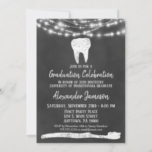 Convite para Festa de formatura dentária de quadro