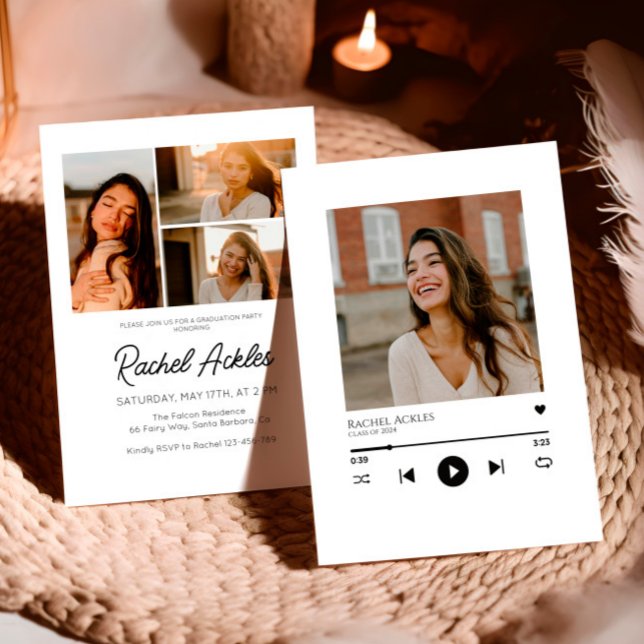 Convite para Festa de formatura do player de músic (Criador carregado)