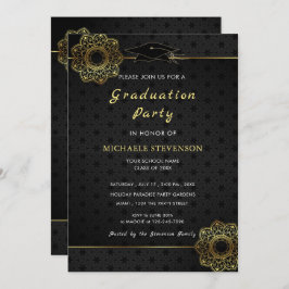 Convite para Festa de formatura Dourada de Flower