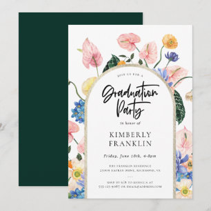 Convite para Festa de formatura Floral de Verão de