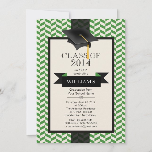 Convite para Festa de formatura Formal Moderno Che (Frente)