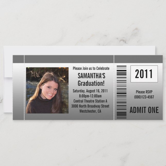 Convite para Festa de formatura Fotográfica a Qual (Frente)