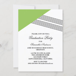 Convite para Festa de formatura Geométrica Verde