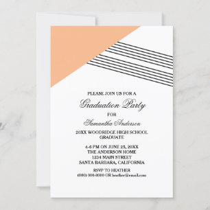 Convite para Festa de formatura Geométrico Laranja