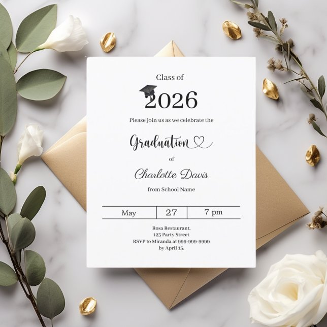Convite para festa de formatura moderna turma de 2 (Criador carregado)