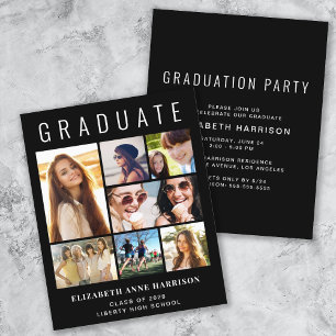 Convite para Festa de formatura Preta de Foto Orça