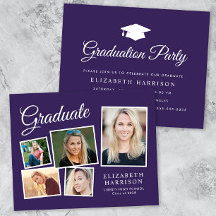 Convite para Festa de formatura Roxo de Fotografia