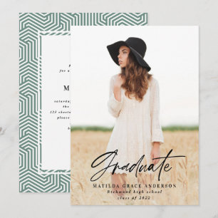 Convite para festa de formatura verde de imagem ge
