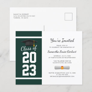 Convite para Festa de Formatura Verde e Branco 202