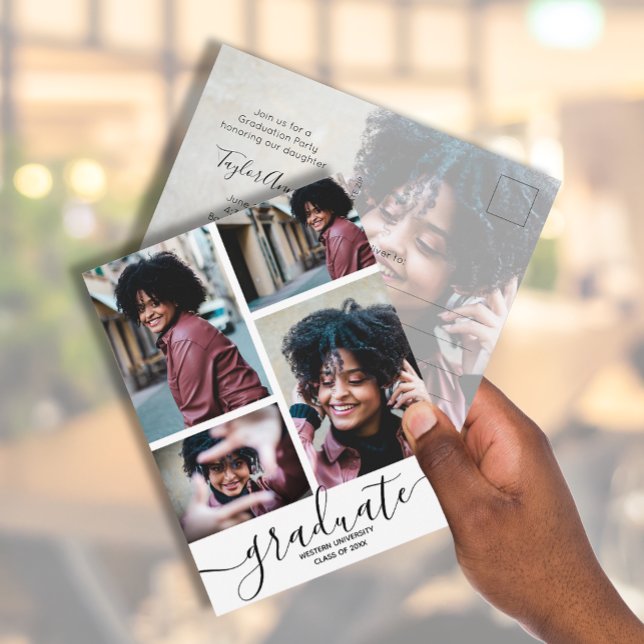 Convite para Festa de formatura Vertical 5 Fotogra (Criador carregado)