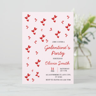 CONVITE PARA FESTA DE GALENTINES DAY COM BALÕES DE