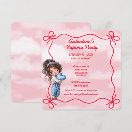 Convite para Festa de Galentines de Pijama