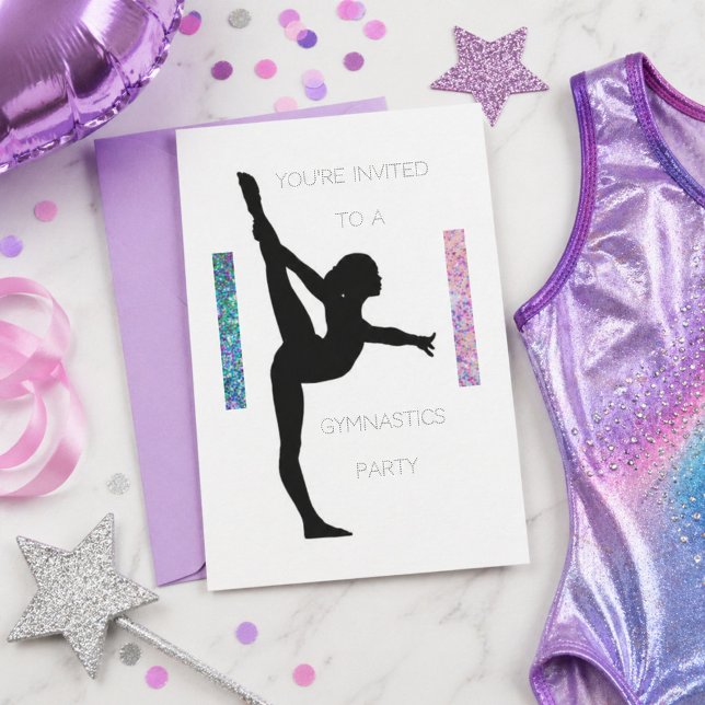 Convite para Festa de Ginástica (Gymnastics party Invite)