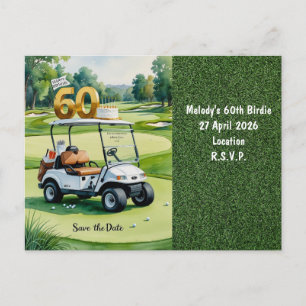 Convite para Festa de Golfe Salve a Data 60º Anive