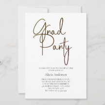 Convite para Festa de Graduação | Laga Font Preto 
