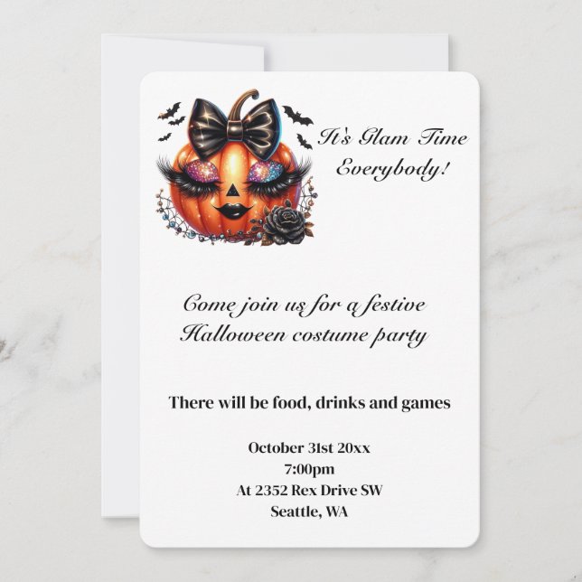Convite para Festa de Halloween (Frente)