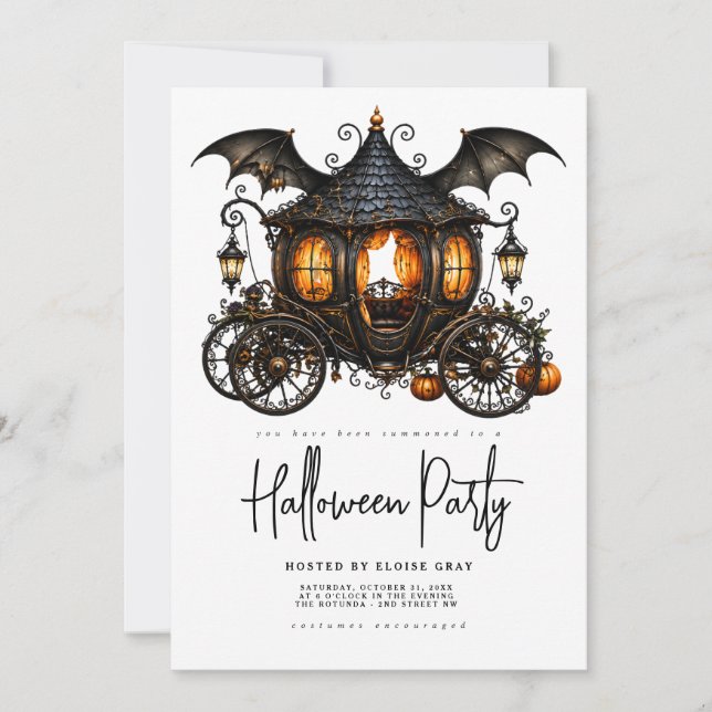 Convite para Festa de Halloween (Frente)