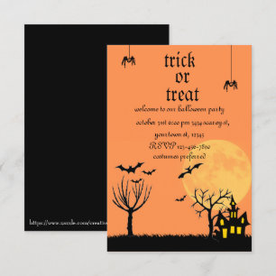 Convite para festa de Halloween