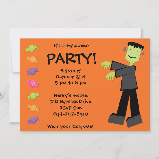 Convite para Festa de Halloween (Frente)